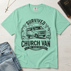 Survived Church Van T-Shirt — Mission Trip Veteran Retro Van Tee