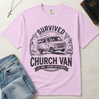 Survived Church Van T-Shirt — Mission Trip Veteran Retro Van Tee