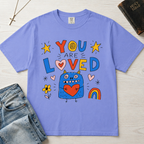 You Are Loved T-Shirt — Cute Heart Monster Graphic Tee for Kids & Adults