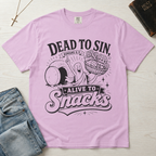Dead to Sin, Alive to Snacks T-Shirt - Funny Graphic Tee
