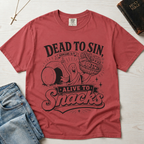 Dead to Sin, Alive to Snacks T-Shirt - Funny Graphic Tee